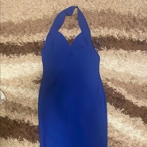 Fashion Nova Royal Blue Backless Dress